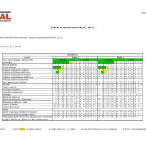 Raport zaawansowania prac